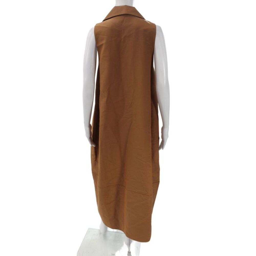 CO Women Collared Sleeveless Maxi Dress Brown Pullover Size M - Picture 3 of 6